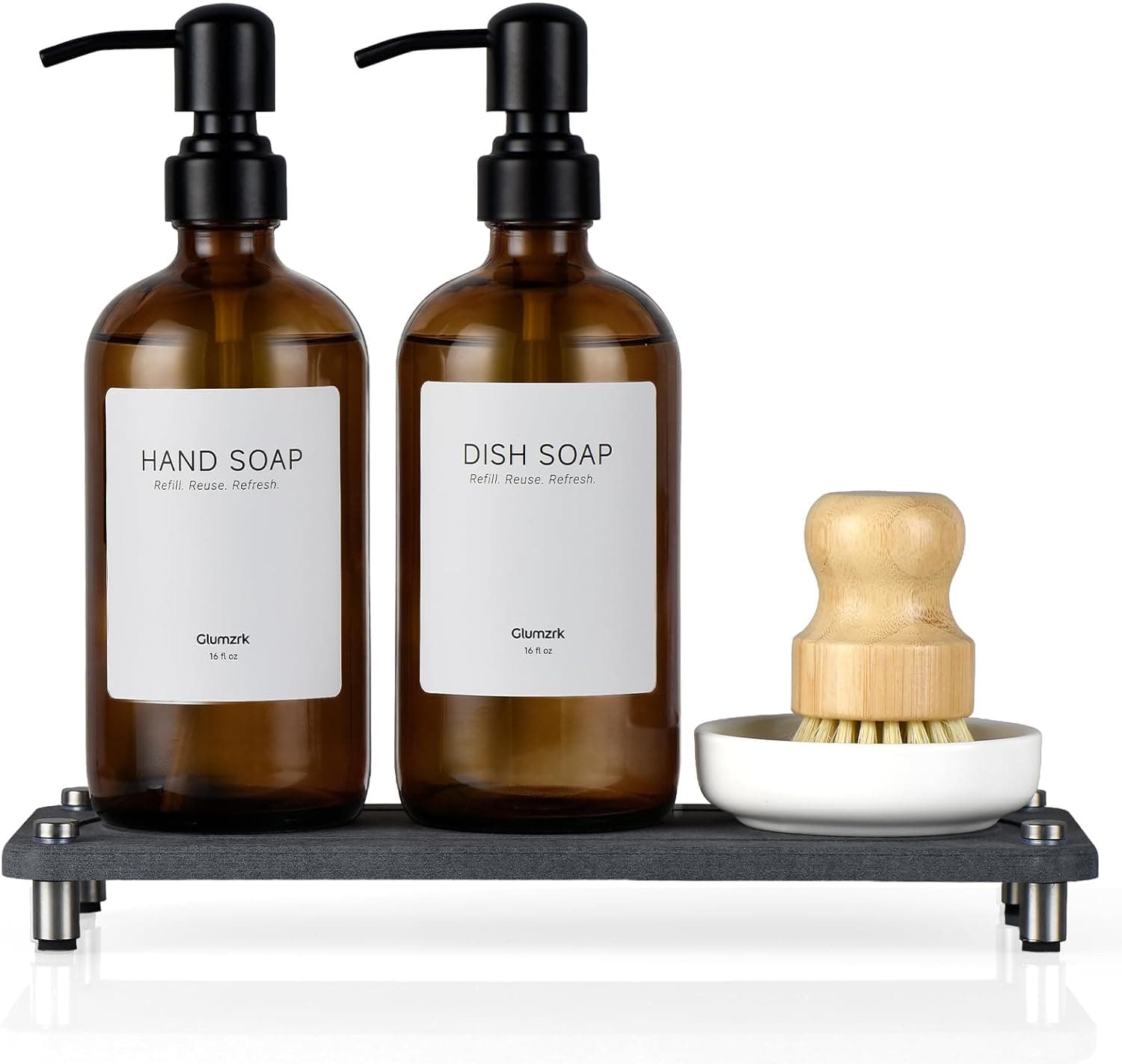 Bath Accessory Set — 4-Piece Soap Dispenser Set