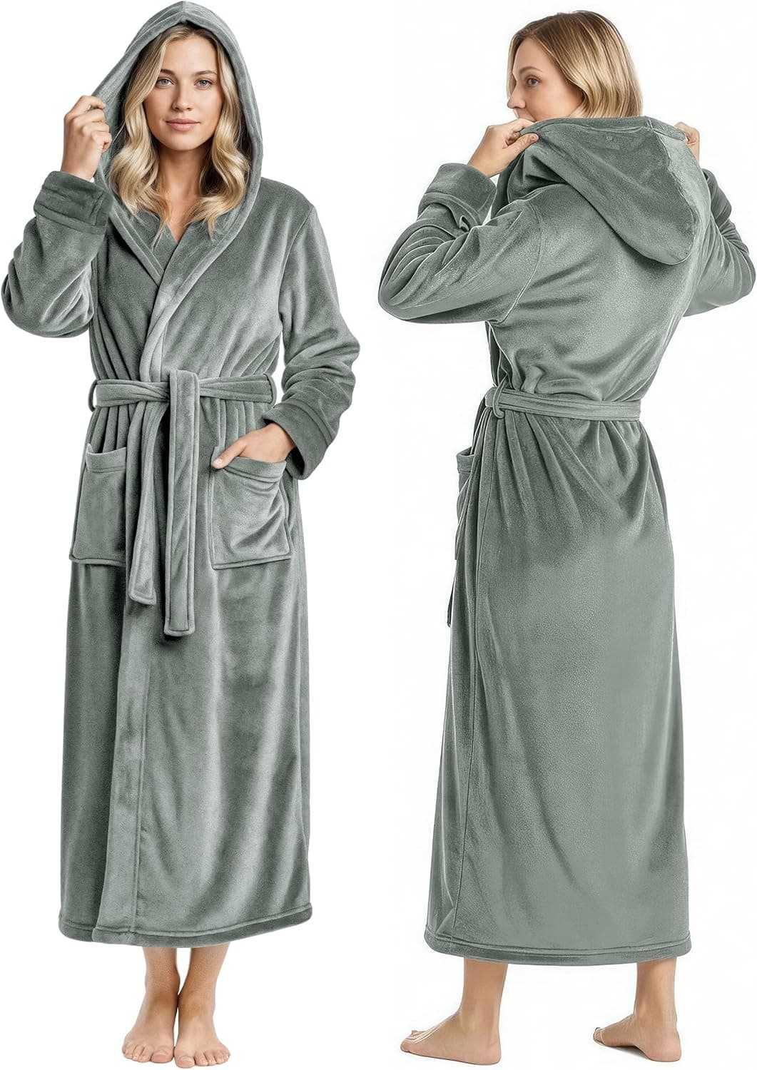 NY Threads Fleece Bathrobe