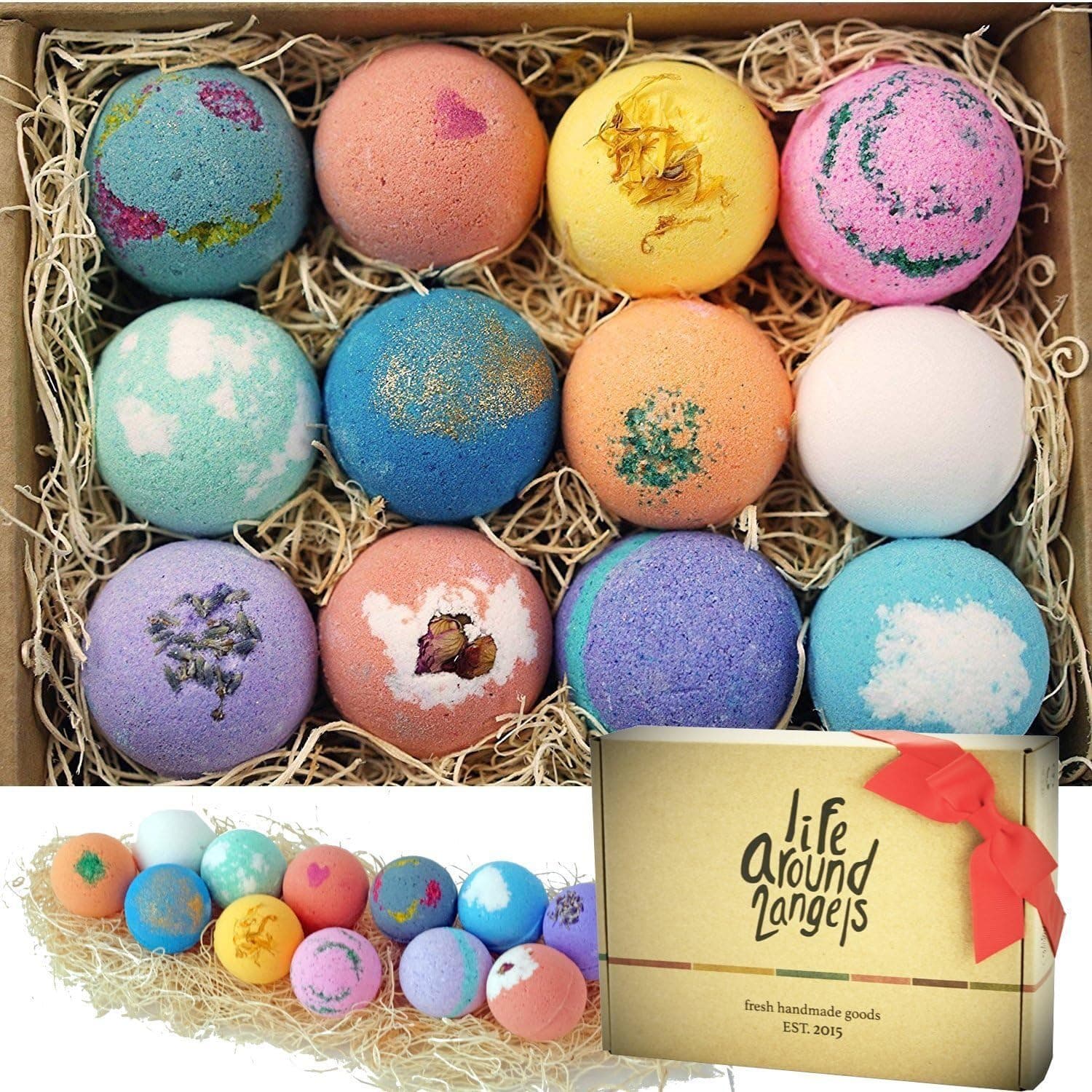 LifeAround2Angels Bath Bombs Gift Set — 12 Pack